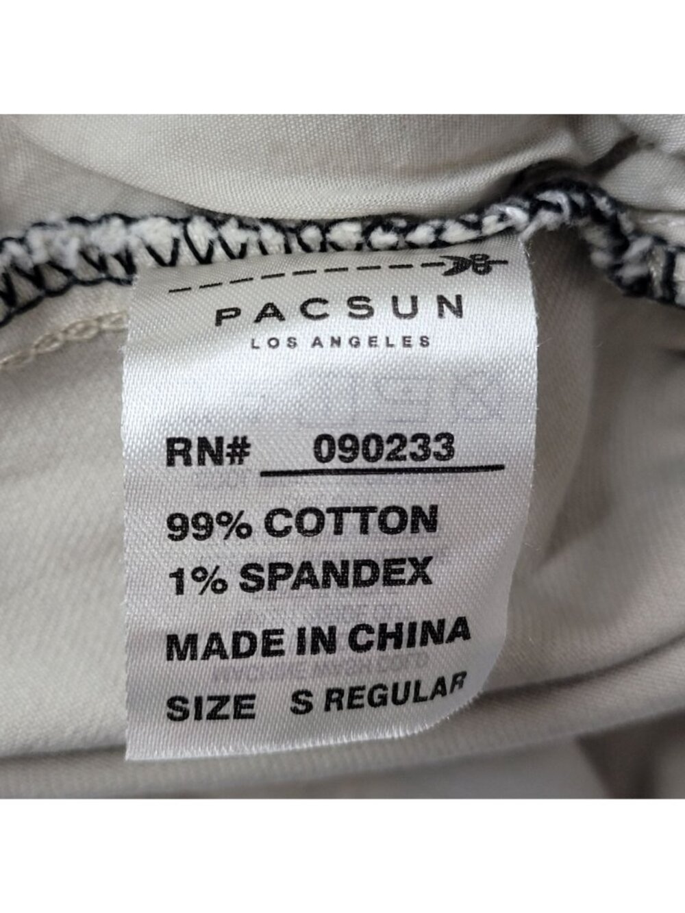 Pacsun Men's Active Stretch Beige Drawstring Zippered Ankle Jogger Pants Size S - Picture 12 of 12